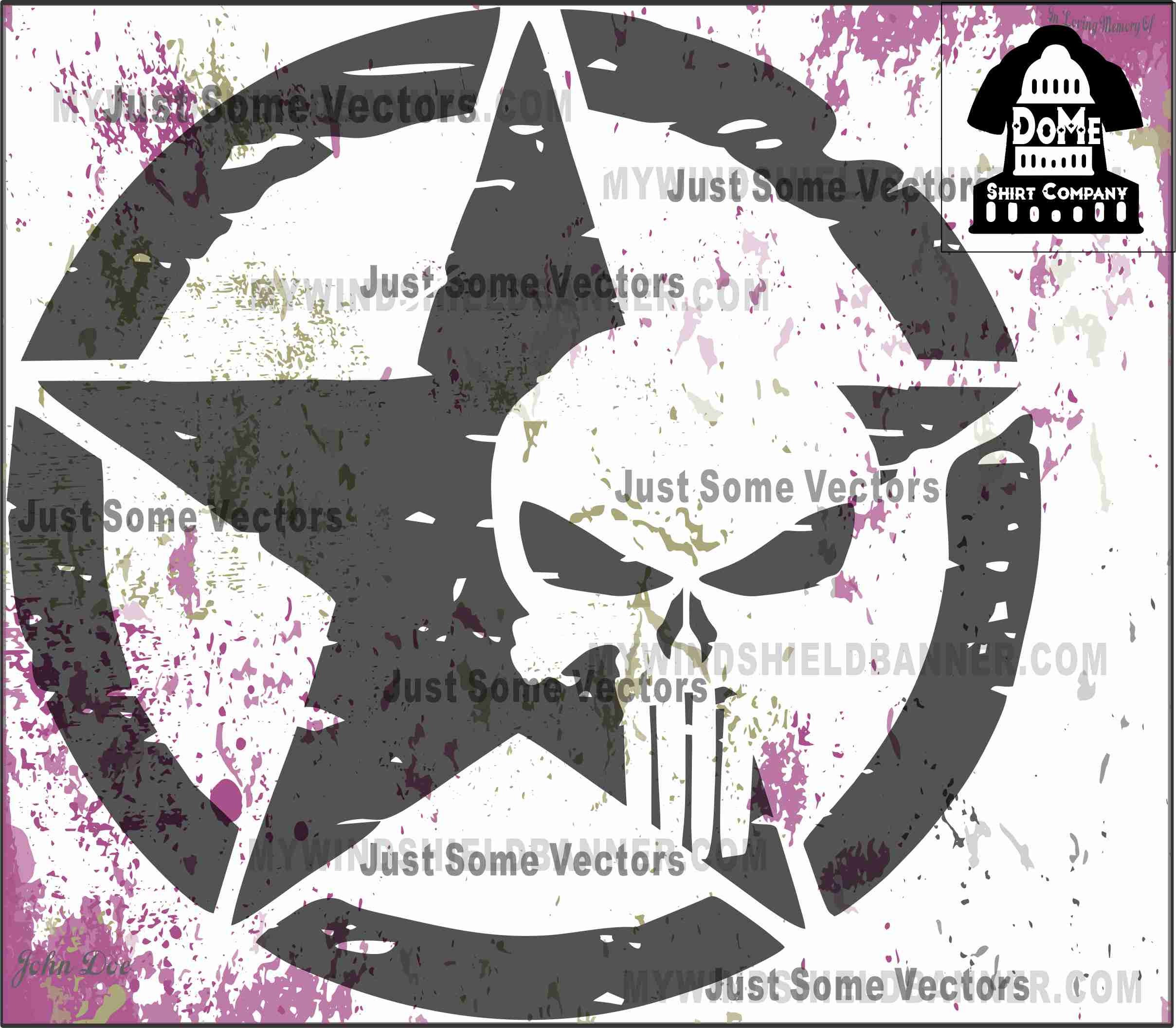 2417x2112 The Punisher Skull Distressed Star Vector Use For Etsy
