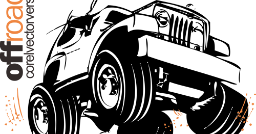 500x263 Off Road Jeep Vector Corel Draw Tutorial And Free Vectors