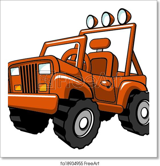 561x581 Free Art Print Of Jeep Vector Illustration Of An Off Road Atv