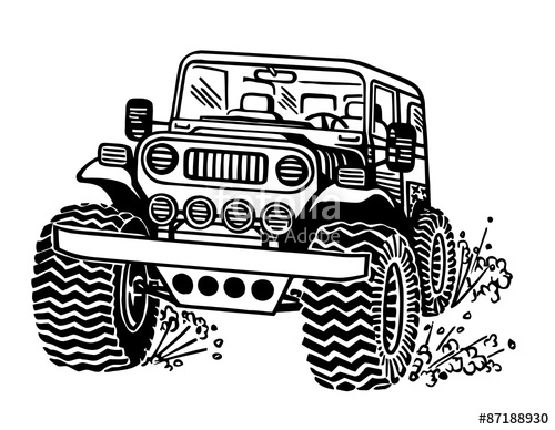 500x388 Jeep Car Illustration Stock Image And Royalty Free Vector