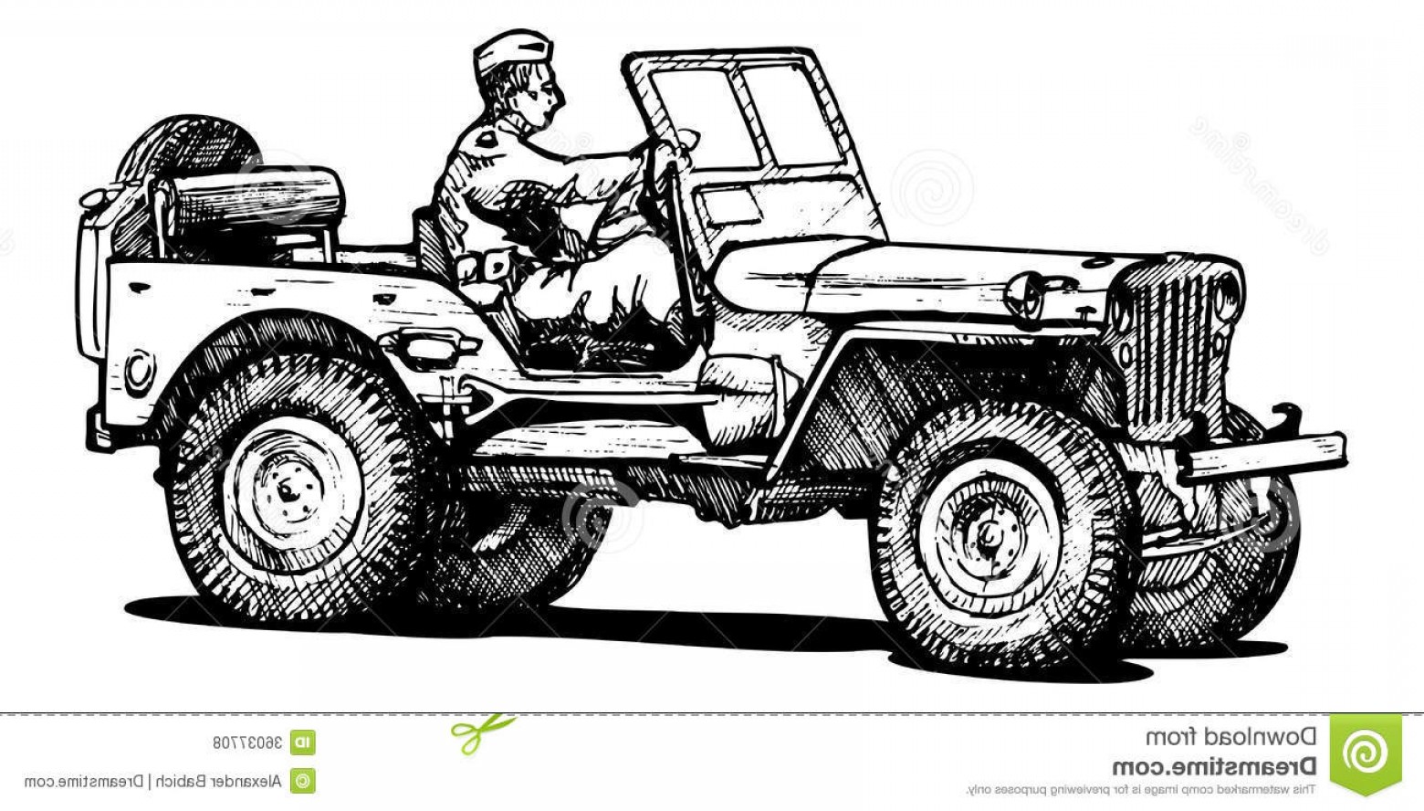 1560x888 Royalty Free Stock Photos World War Two Army Jeep Vector Drawing