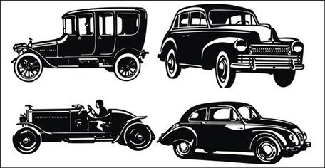 456x236 Free Old Car And Jeep Silhouettess Clipart And Vector Graphics