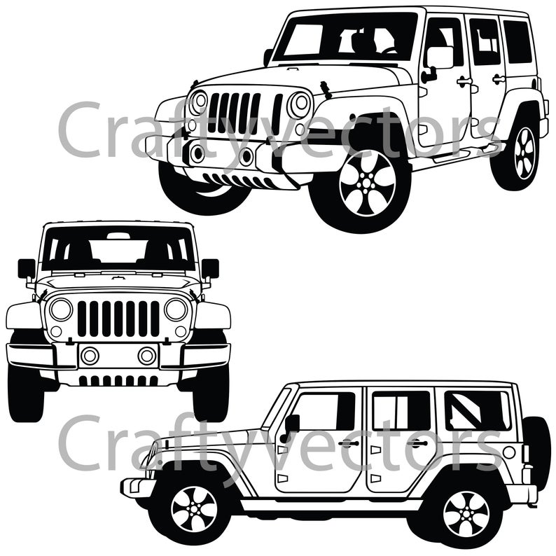 794x794 Jeep Wrangler Sahara Vector Etsy