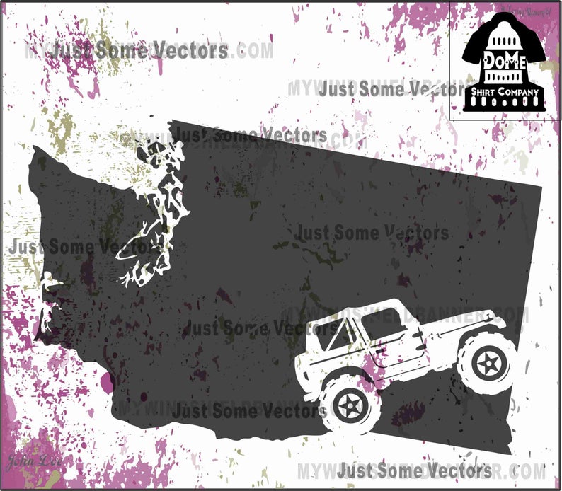 794x694 Washington Wa Jeep Wrangler Home State Vector Use Etsy