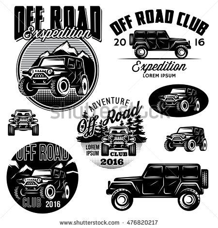 450x470 Set Of Vector Templates For Suvs Off Road Sport Club Logos