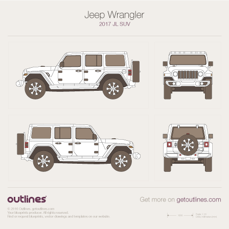 448x449 Jeep Wrangler Jl Suv Drawings
