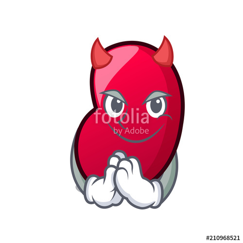 500x500 Devil Jelly Bean Mascot Cartoon Stock Image And Royalty Free