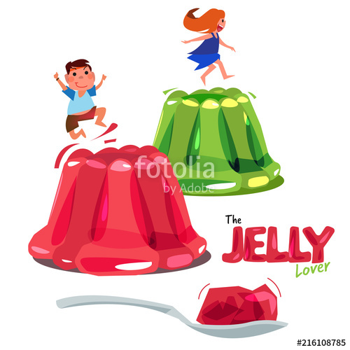500x500 Kid Jumping Or Playing On Colorful Jelly Jelly Lover Concept
