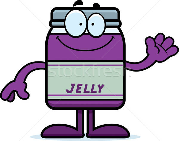 600x473 Cartoon Jelly Jar Waving Vector Illustration Cory Thoman