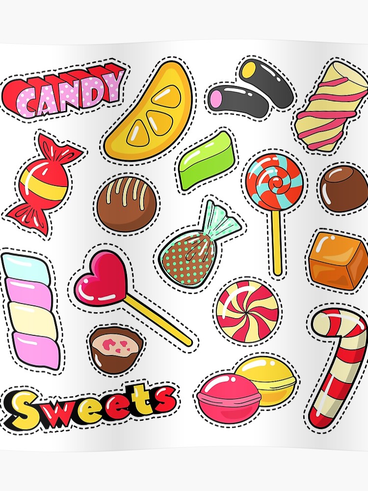 750x1000 Sweets Food Candies Stickers, Patches, Badges With Lollipop