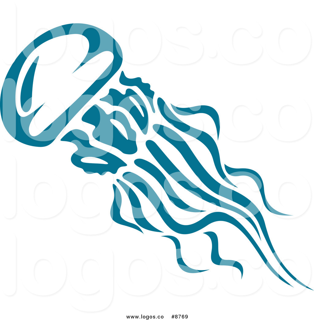 1024x1044 Royalty Free Clip Art Vector Logo Of A Teal Jellyfish