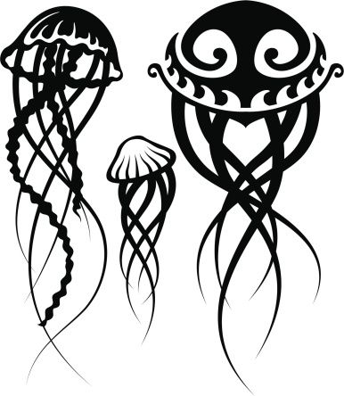 386x444 Tribal Jellyfish Vector Tattoos Tribal