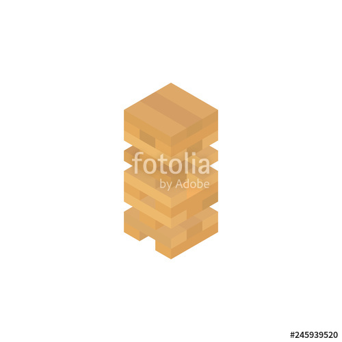 Jenga Game Vector Isometric Design Stock Image And Royalty Free 500x500 Jenga Game Vector Isometric Design Stock Image And Royalty Free