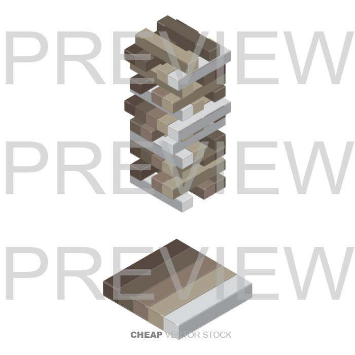Jenga Pieces Cheap Vector Stock 700x700 Jenga Pieces Cheap Vector Stock