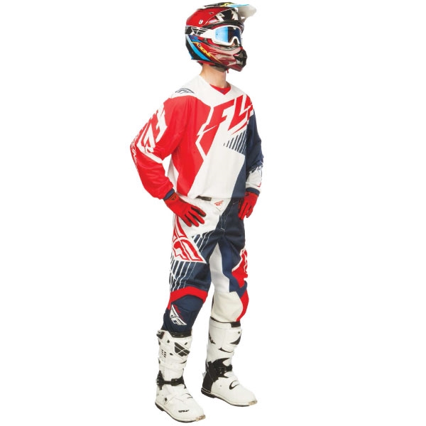 600x600 Fly Racing Kinetic Mesh Vector Jersey Pant Package Redwhite
