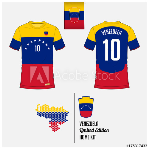500x500 Soccer Jersey Or Football Kit, Template For Venezuela National