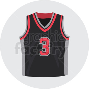 300x300 Basketball Jersey Vector Clipart On Circle Background Royalty