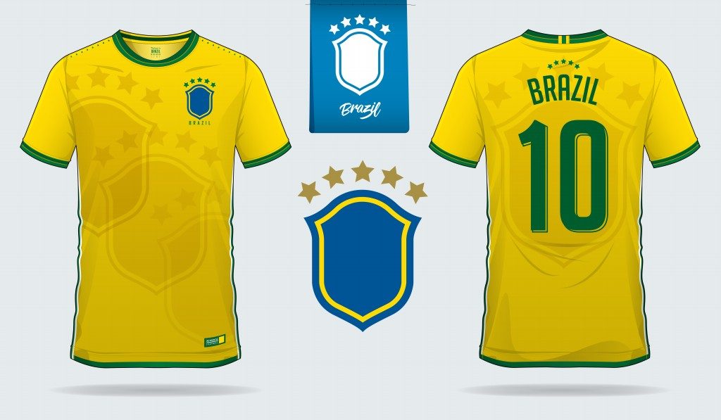 1024x597 Brazil Soccer Jersey Or Football Kit Template Free Vector