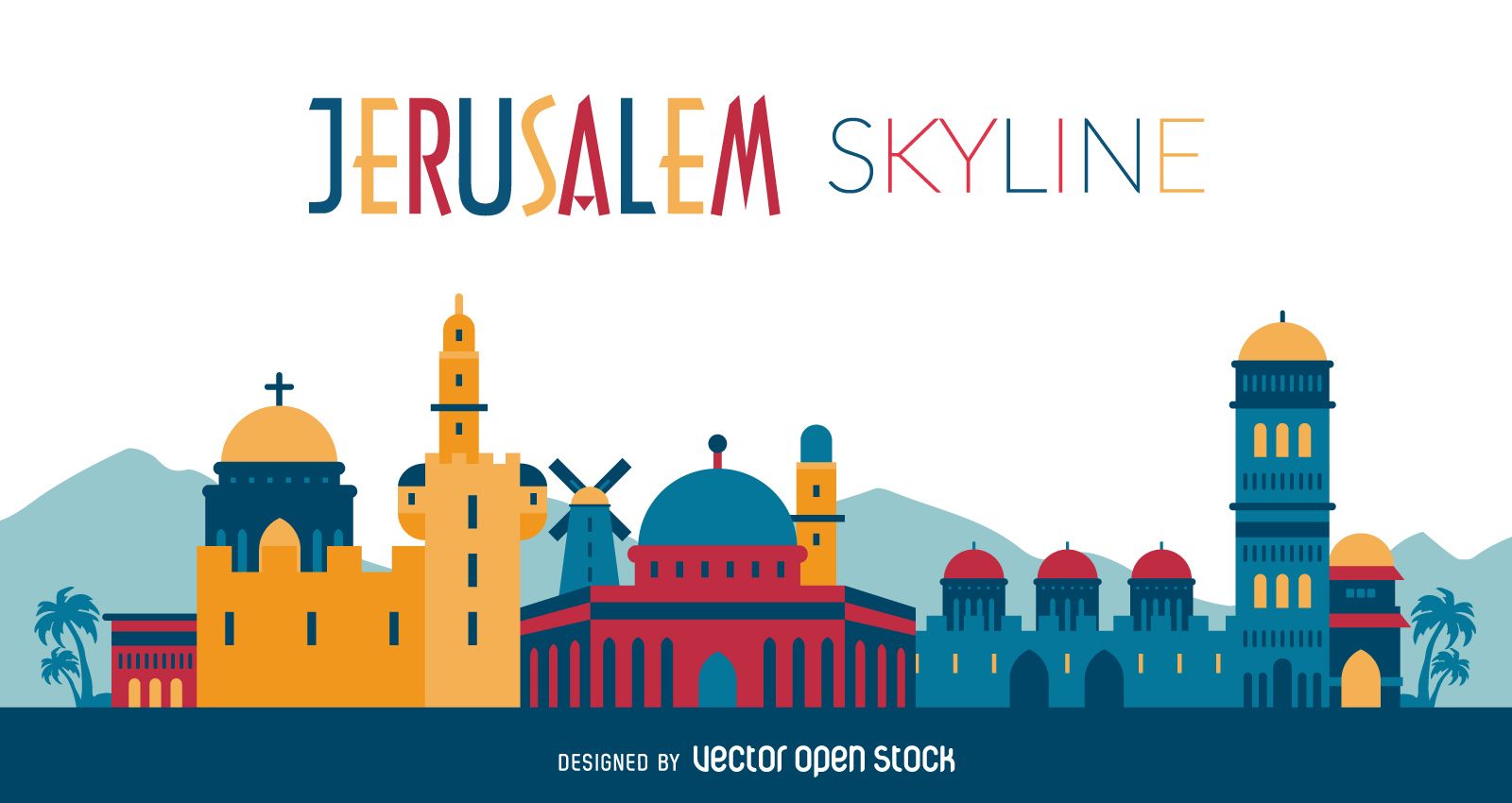 Jerusalem Skyline Vector At Collection Of Jerusalem