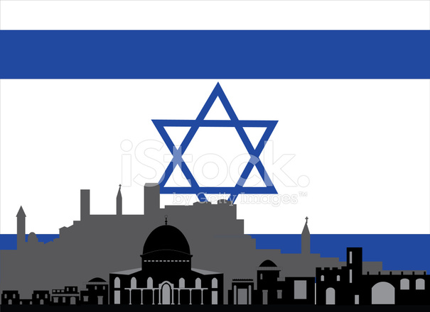 605x440 Jerusalem Skyline Israel Stock Vector