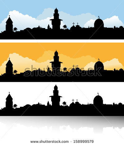 400x470 Jerusalem Skyline Silhouette