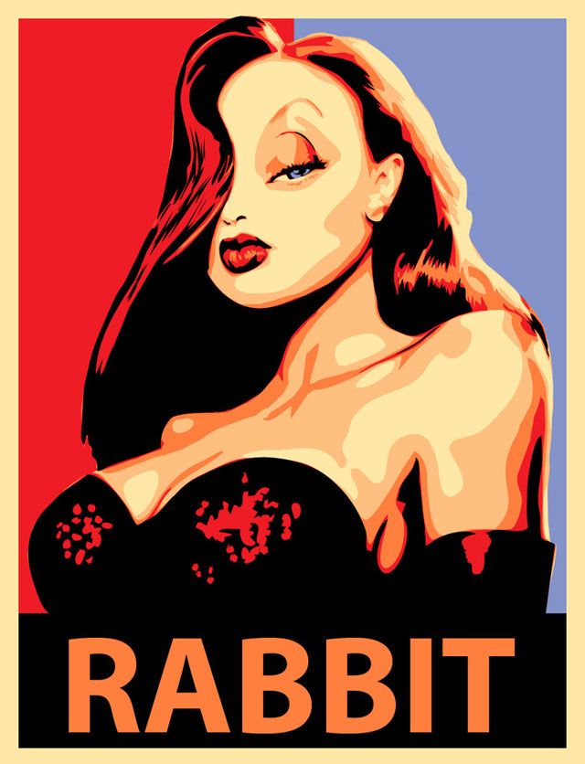 640x836 Stunning Vector Poster Designs Inspiring Jessica Rabbit