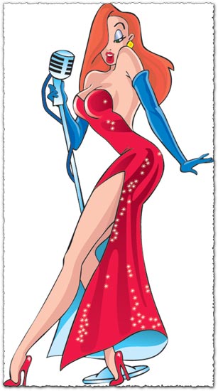 307x550 Jessica Rabbit Vector Design