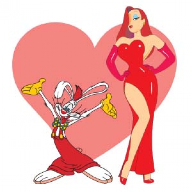 650x650 Free Vectors Roger And Jessica Rabbit For Valentine's Day