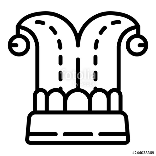 500x500 Jester Hat Icon Outline Jester Hat Vector Icon For Web Design