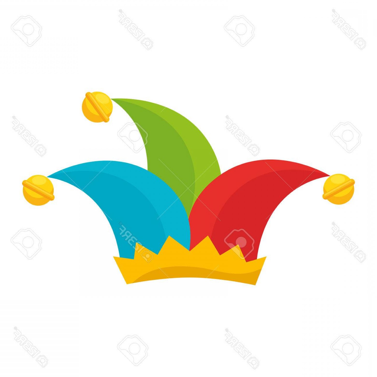 1560x1560 Photostock Vector Joker Cap Hat Vector Icon Illustration Graphic