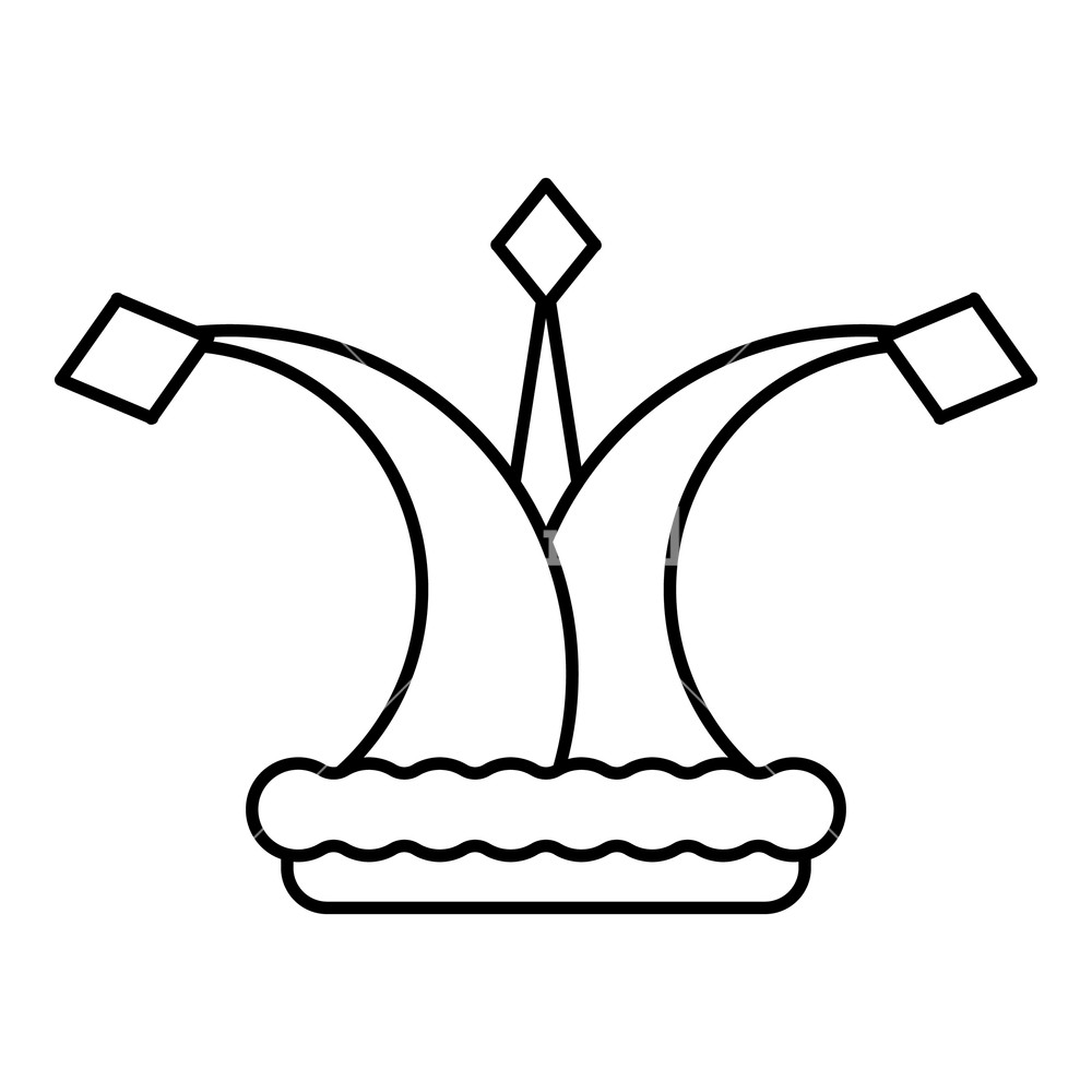 1000x1000 Comic Jester Hat Icon Outline Comic Jester Hat Vector Icon