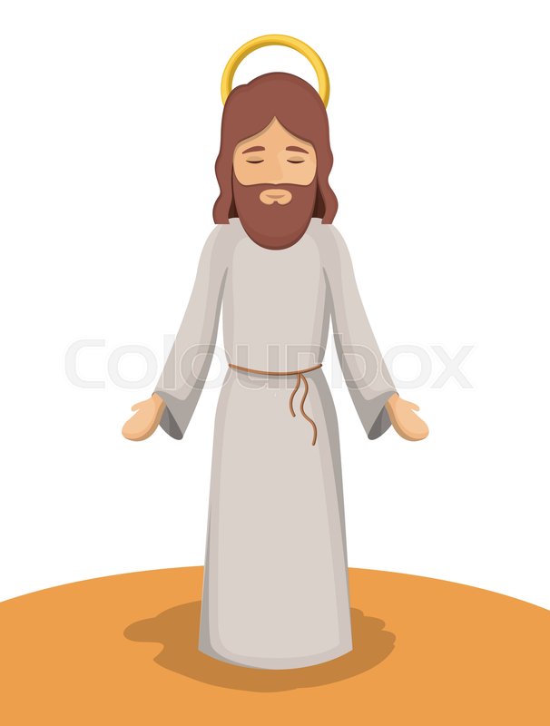 606x800 Jesus God Cartoon Icon Holy Family Stock Vector Colourbox