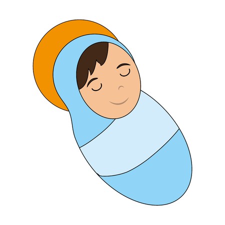450x450 Vector Of Cute Baby Jesus Cartoon Vector