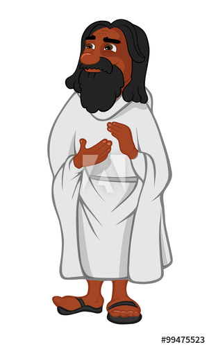 301x500 Cartoon Vector Illustration Of Jesus Christ Black