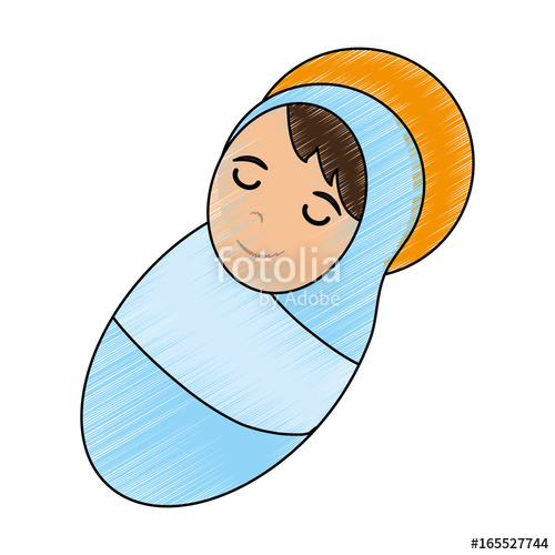 500x500 Cute Baby Jesus Cartoon Stock Image And Royalty Free Vector