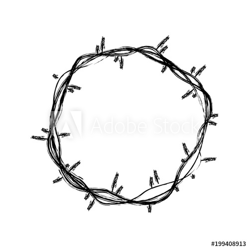 Crown Of Thorns Jesus Christ Sketch Vector Illustration 500x500 Crown Of Thorns Jesus Christ Sketch Vector Illustration