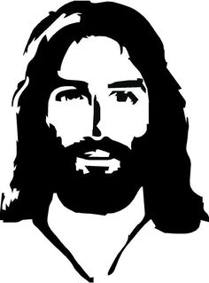 236x319 Jesus Christ Face Silhouette