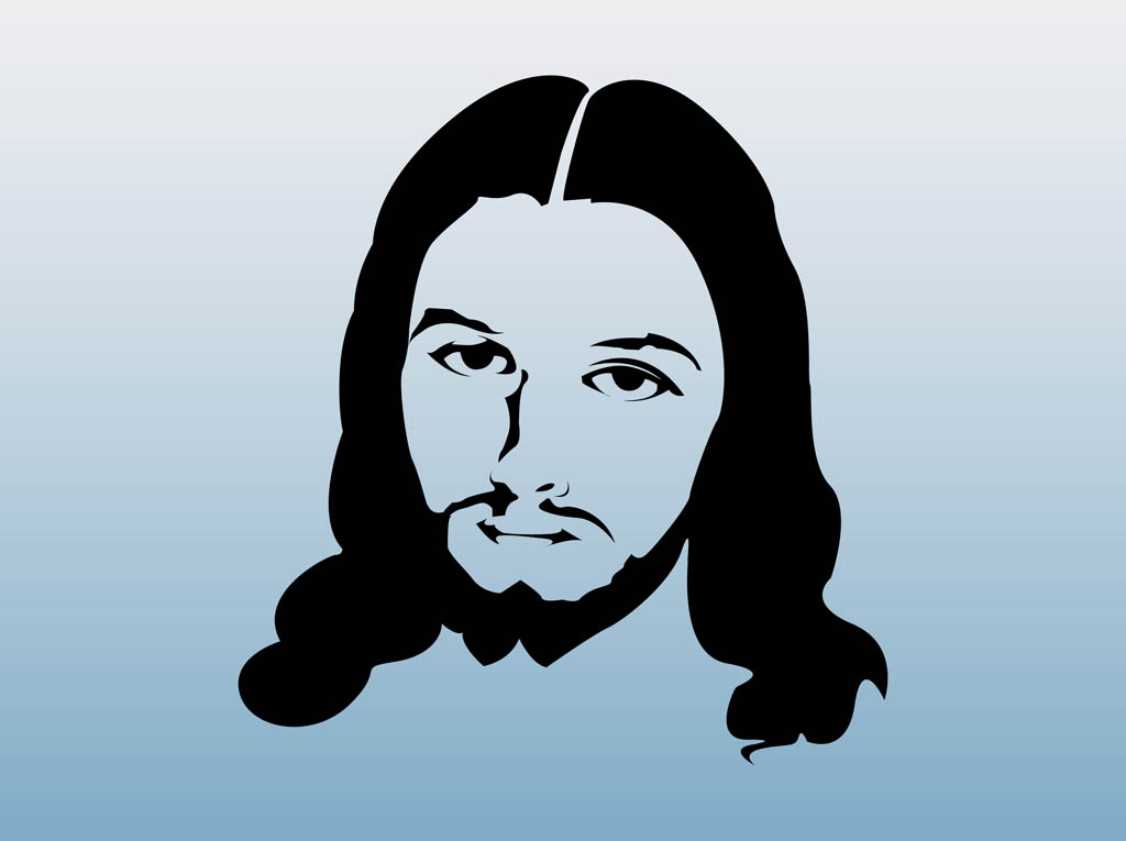 1024x765 Jesus Face Graphics Vector Art Graphics