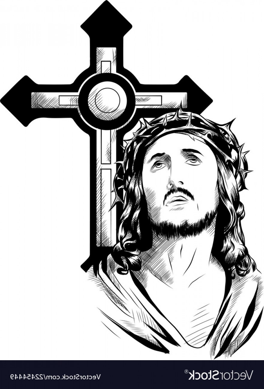 880x1296 Jesus Face Vector Cultracing