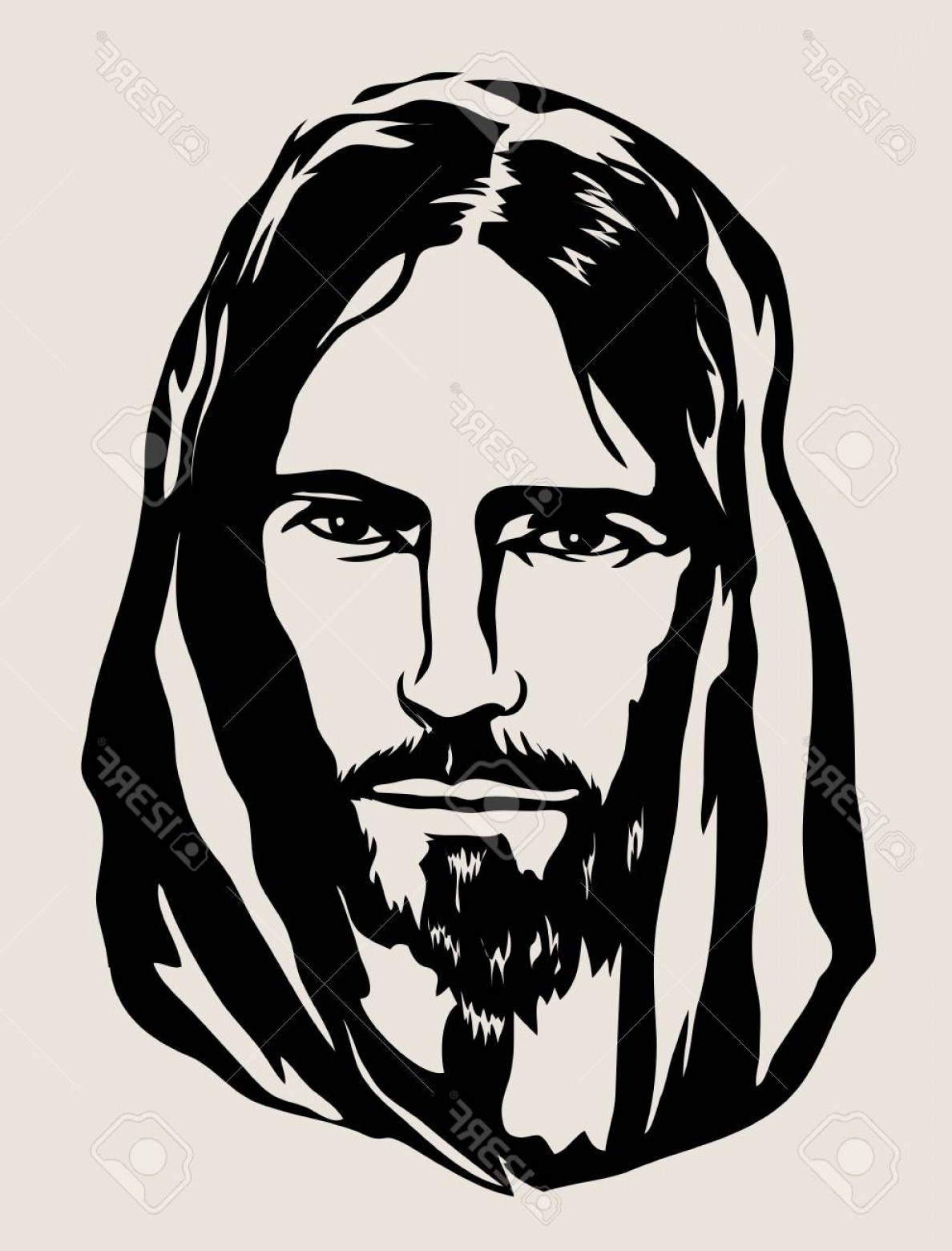 Jesus Face Vector at Vectorified.com | Collection of Jesus Face Vector ...