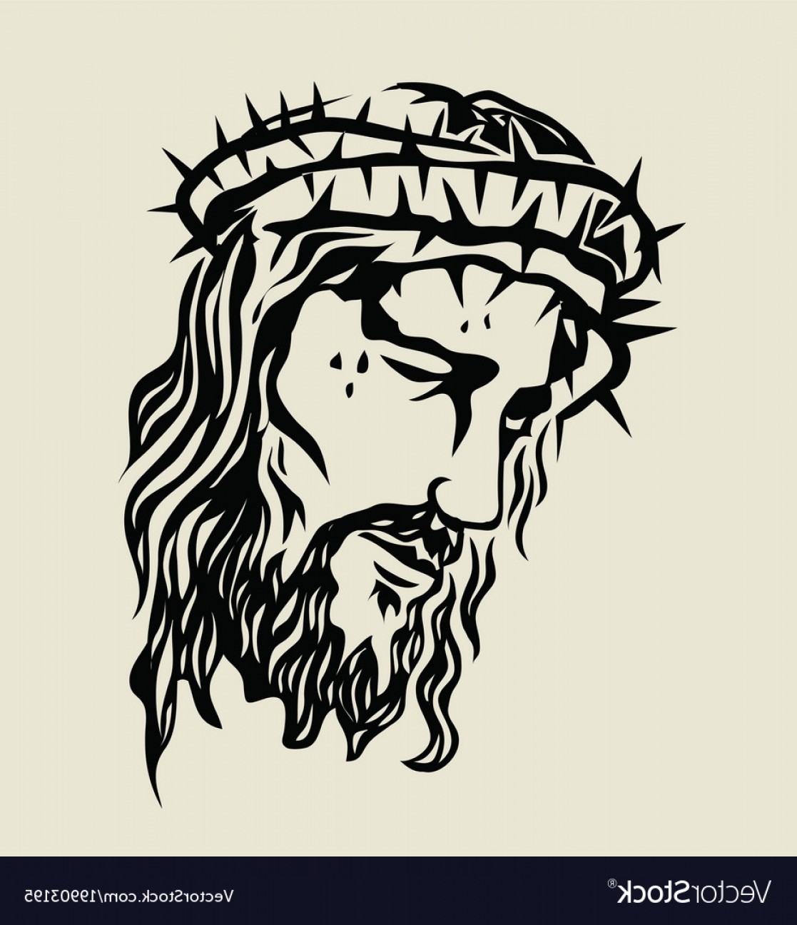 Jesus Face Vector at Vectorified.com | Collection of Jesus Face Vector ...