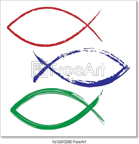 Free Art Print Of Colorful Painted Jesus Fish Christian Fish Icon 561x581 Free Art Print Of Colorful Painted Jesus Fish Christian Fish Icon