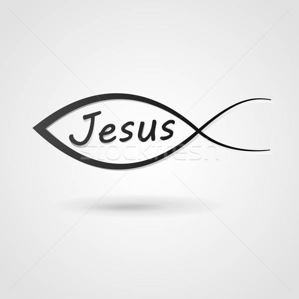 600x600 Jesus Fish Vector Illustration Francois Poirier