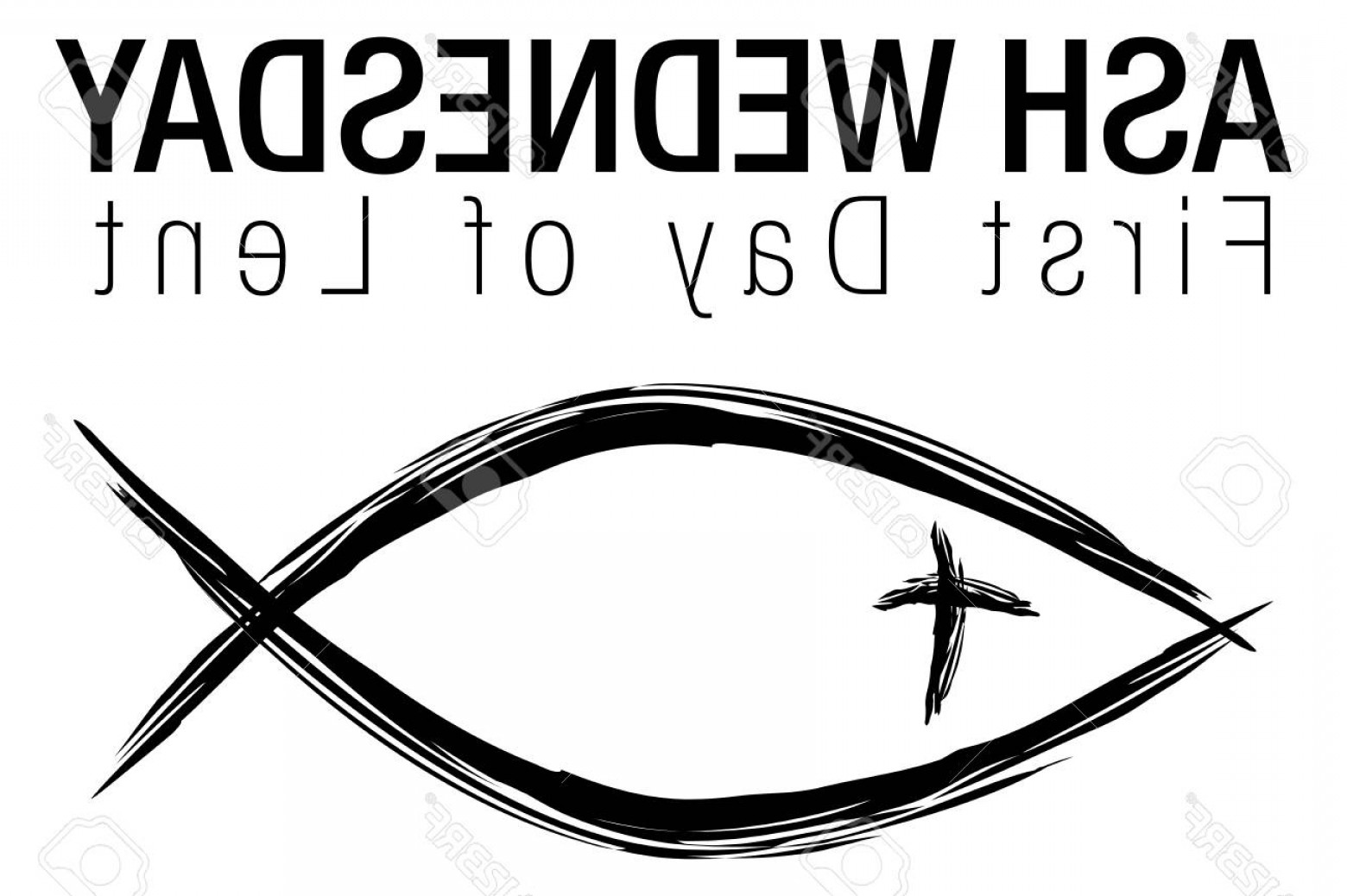 1560x1038 Photostock Vector An Image Of A Ash Wednesday Jesus Christian Fish