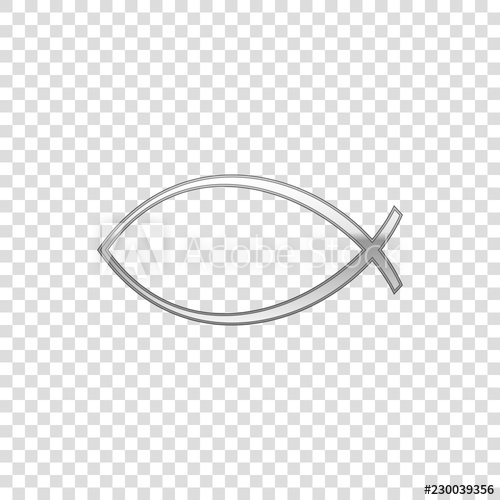 500x500 Silver Christian Fish Symbol Isolated Object On Transparent