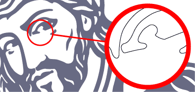 394x187 Vector Image Of The Fall Of Jesus Christ For Cutting Plotter