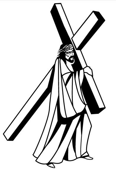 392x573 Jesus Christ Carrying Cross Image Vector Free Download