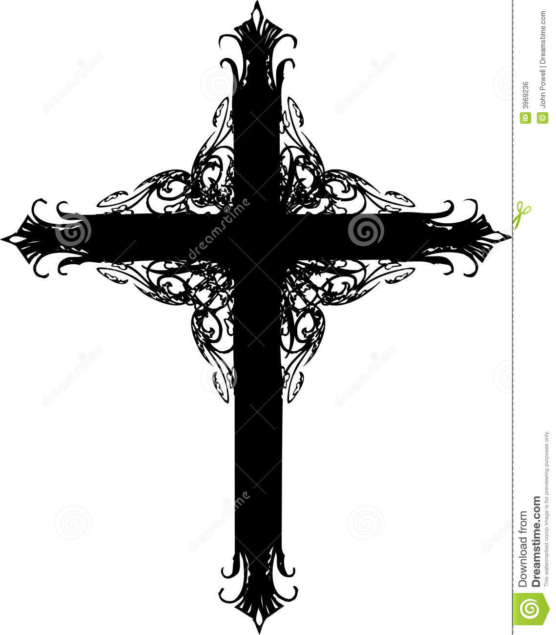 1139x1300 Ornate Cross Silhouette