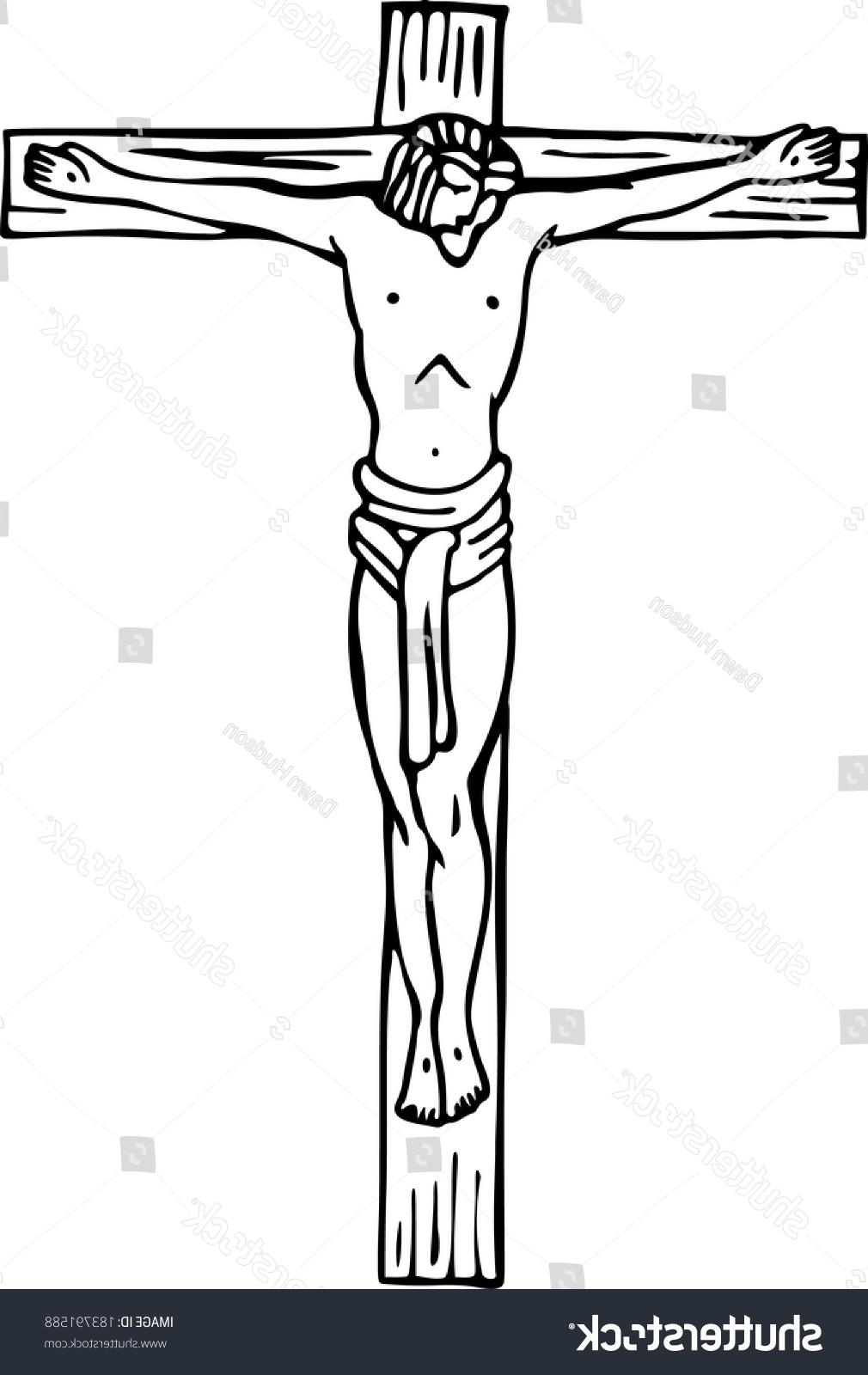 1010x1600 Top The Christ On Cross Drawing Vector Free Free Vector Art