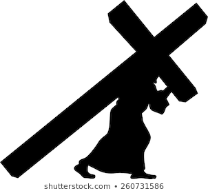 302x280 Download Free Png Jesus Carrying Cross Silhouette Stock Vector